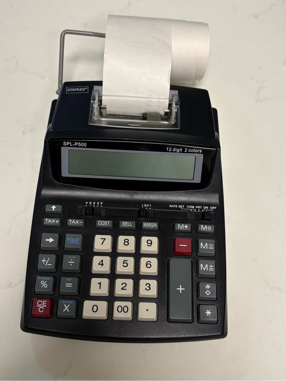 Staples SPL-P500 Black Calculator Adding Machine